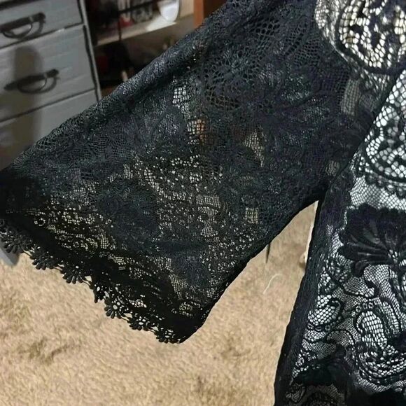 MIHOLL Women's Off Shoulder Lace Shift Loose Mini Dress size xl - Picture 4 of 6